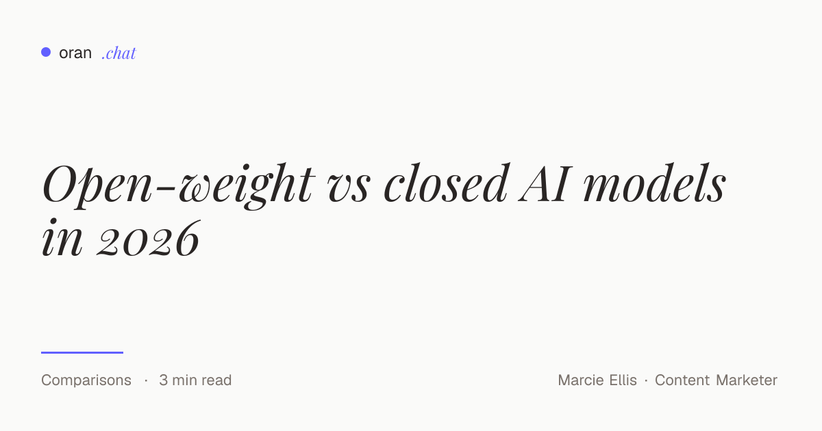 Open-weight vs closed AI models in 2026